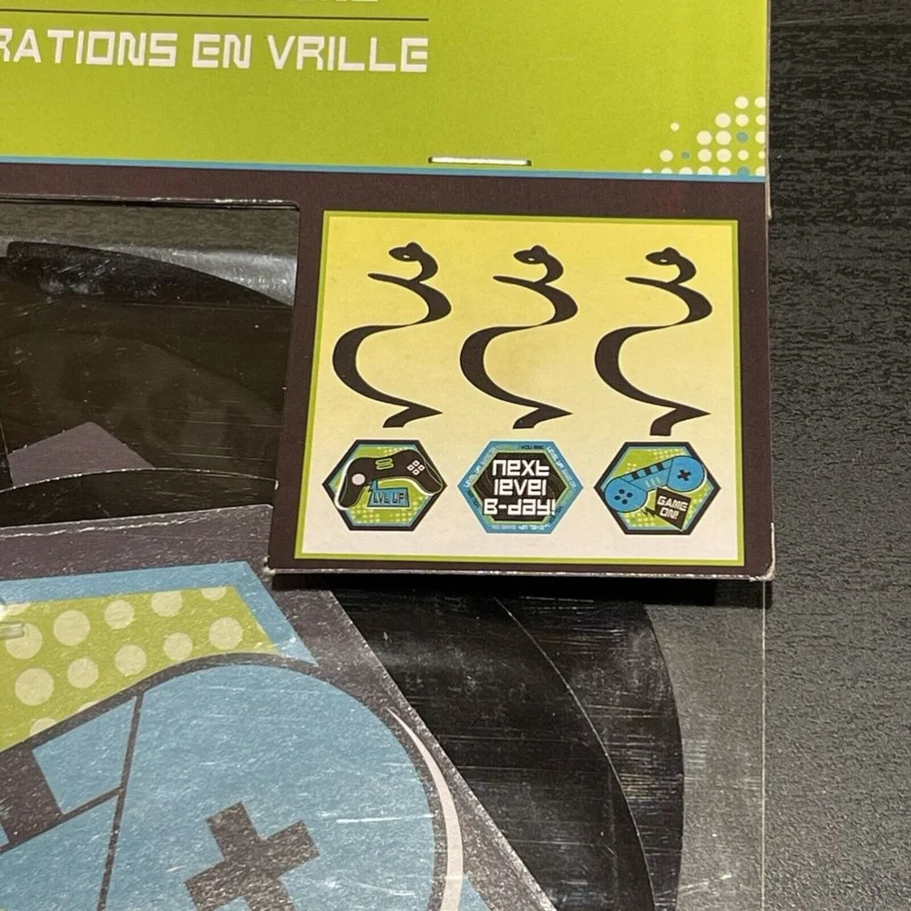 GAME ON Controller Themed Birthday Party 3 Piece Swirls Per Package Lot Of 2 NEW
